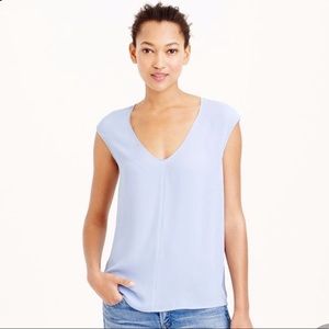 JCrew Cap Sleeve Shirttail Blouse